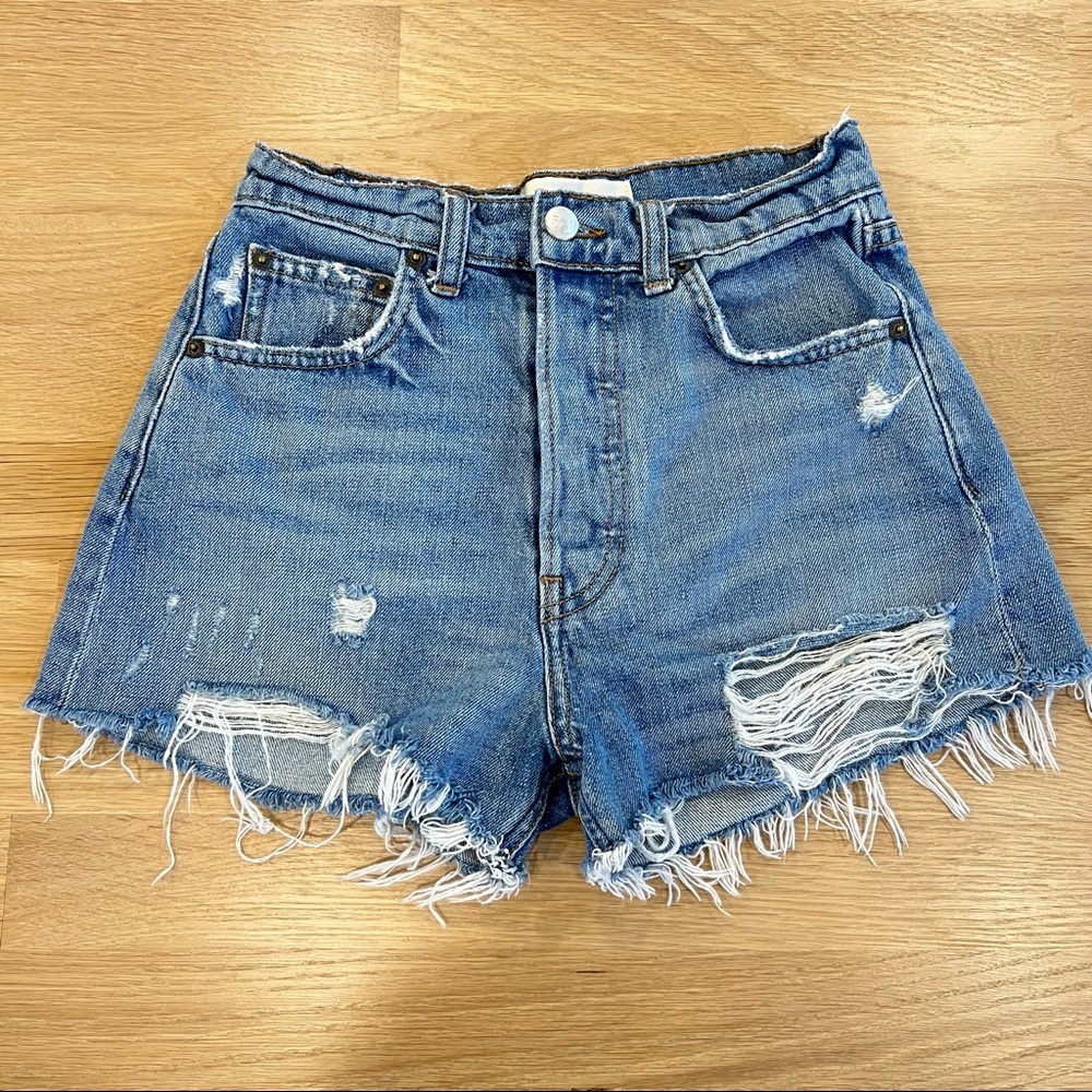 Reformation Dixie High Rise Jean Shorts